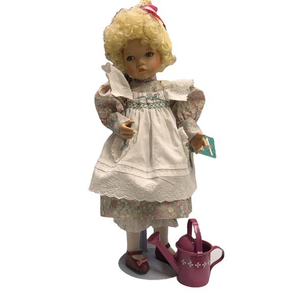 Vintage Dianna Effner Porcelain Doll Mary Mary Quite Contrary Mother Goose 1990 - Picture 2 of 10